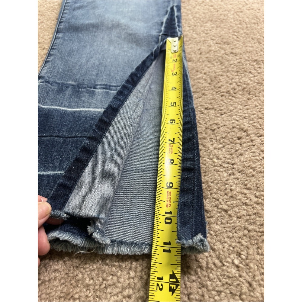 Parker Smith Woman Jeans 27 Straight Crop Leg Raw Hem Side Slit  Made In The USA - Picture 10 of 11